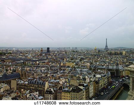 Stock Photo - Paris as Seen from Notre Dame. Fotosearch