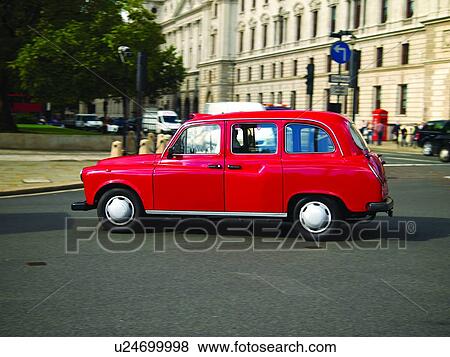Stock Photo - Red Taxicab, London. Fotosearch