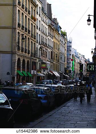 Street of Paris View Large Photo Image Stock Photograph - Street of Paris. Fotosearch