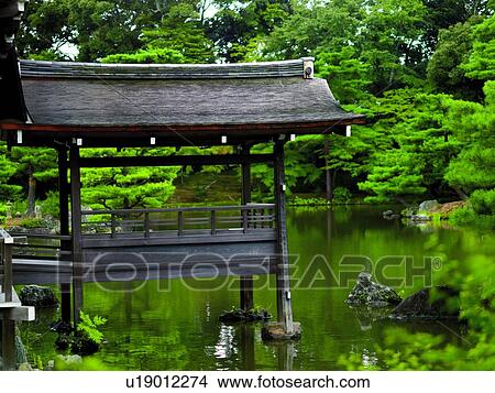 Gardens at Kinkaku-ji Temple View Large Photo Image Picture - Gardens at Kinkaku-ji Temple. Fotosearch