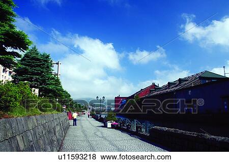 Otaru Canal, Hokkaido, Japan View Large Photo Image Stock Photo - Otaru Canal, Hokkaido, Japan. Fotosearch