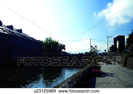 Stock Photo - Otaru Canal, Hokkaido, Japan. Fotosearch
