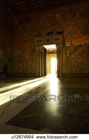 Picture - Door way of Golden Hall, Sweden's City Hall. Fotosearch