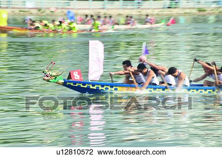 Stock Image - Dragon Boat Racing. Fotosearch