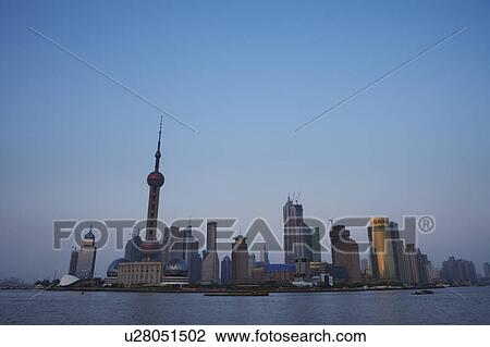 Stock Image - Pudong Skyline, Shanghai, China. Fotosearch
