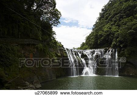 Stock Photo - Shih Fen Waterfall, East Coast, Taiwan. Fotosearch
