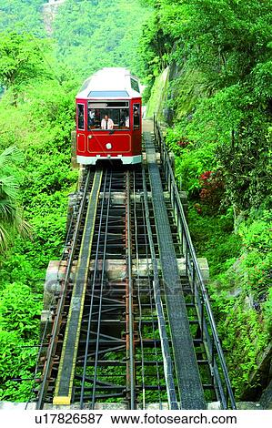 The Peak Tram, Hong Kong View Large Photo Image Stock Photo - The Peak Tram, Hong Kong. Fotosearch