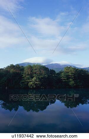 Stock Image - Goshikinuma Lake in Fukushima Prefecture, Japan. Fotosearch