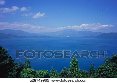 Lake Tazawa in Aomori Prefecture, Japan View Large Photo Image Stock Photography - Lake Tazawa in Aomori Prefecture, Japan. Fotosearch