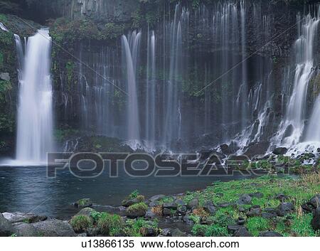 Waterfall in Shizuoka Prefecture, Japan View Large Photo Image Stock Photography - Waterfall in Shizuoka Prefecture, Japan. Fotosearch