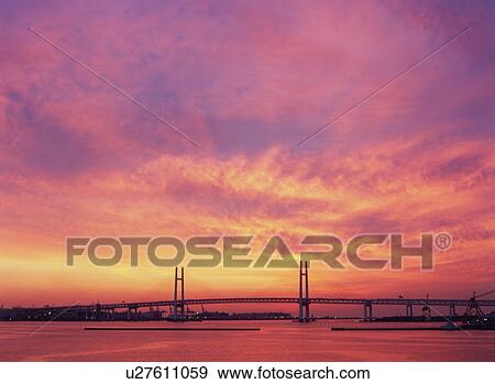 Stock Photo - Yokohama Bay Bridge. Fotosearch