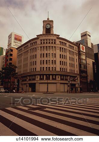 Picture - Intersection in Ginza. Fotosearch