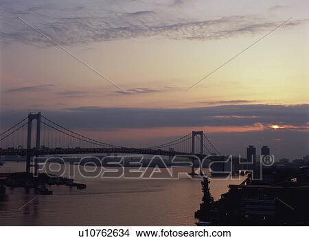 Picture - Rainbow Bridge at dusk. Fotosearch