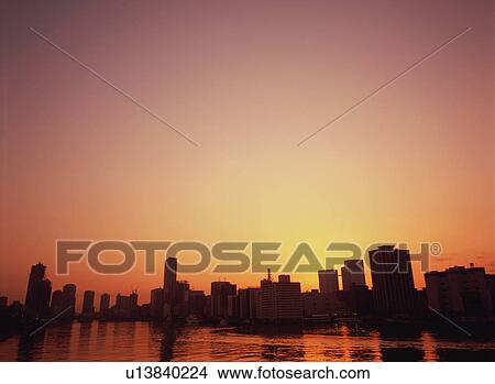 Skyline of Tokyo at dusk View Large Photo Image Picture - Skyline of Tokyo at dusk. Fotosearch
