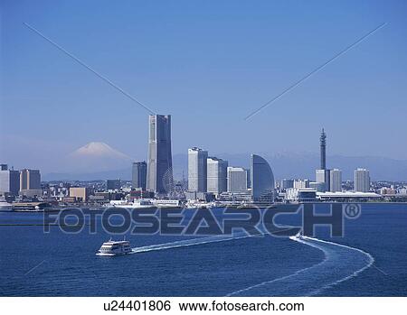 Skyline of Yokohama at day time View Large Photo Image Stock Photograph - Skyline of Yokohama at day time. Fotosearch