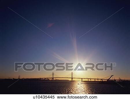 Stock Photography - Yokohama Bay Bridge. Fotosearch