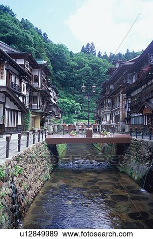 Ginzan onsen in Yamagata Prefecture, Japan View Large Photo Image Stock Photo - Ginzan onsen in Yamagata Prefecture, Japan. Fotosearch