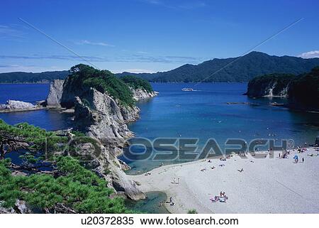 Stock Photography - Jyodogahama in Iwate Prefecture, Japan. Fotosearch