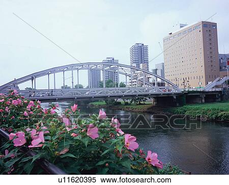 Stock Photography - Kaiun Bridge in Iwate Prefecture, Japan. Fotosearch