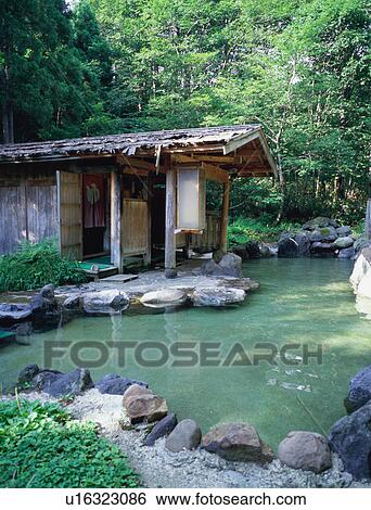 Stock Photograph - Nyuto Onsen Spa in Akita Prefecture, Japan. Fotosearch