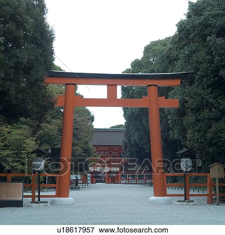Stock Photo - Simogamo Shrine, Kyoto Prefecture, Japan. Fotosearch