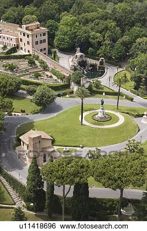 Above view of grounds in Rome, Italy. View Large Photo Image Stock Photograph - Above view of grounds in Rome, Italy. . Fotosearch
