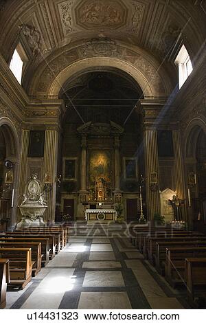 Church interior in Rome, Italy. View Large Photo Image Stock Image - Church interior in Rome, Italy.. Fotosearch