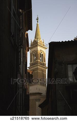 Church steeple and buildings in Rome, Italy. View Large Photo Image Stock Photography - Church steeple and buildings in Rome, Italy.. Fotosearch