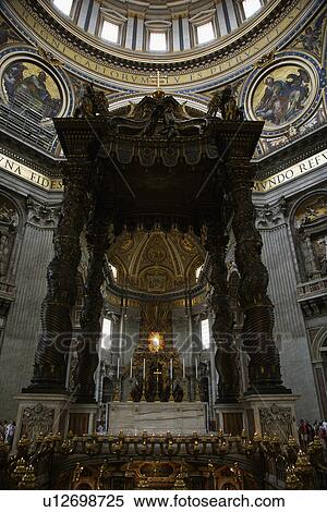 Interior of Saint Peter's Basilica, Rome, Italy. View Large Photo Image Stock Photography - Interior of Saint Peter's Basilica, Rome, Italy.. Fotosearch