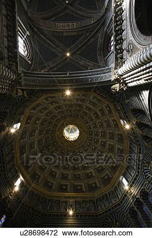 Interior view of dome in Cathedral of Siena. View Large Photo Image Stock Image - Interior view of dome in Cathedral of Siena. . Fotosearch