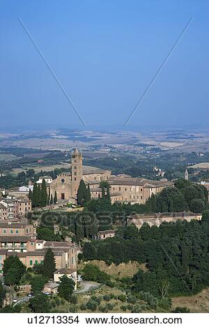 Picture - Rooftop view of Siena, Italy.. Fotosearch