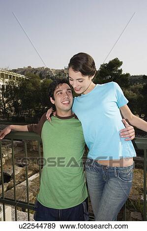 Couple posing at archaeological site View Large Photo Image Stock Photo - Couple posing at archaeological site. Fotosearch