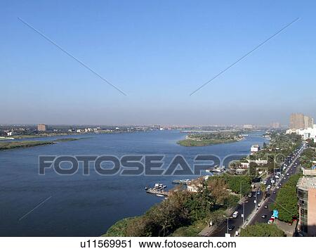 Stock Image - Egypt, Cairo, Cityscape, Nile. Fotosearch