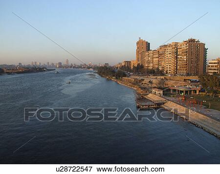 Egypt, Cairo, Cityscape, Nile View Large Photo Image Stock Photo - Egypt, Cairo, Cityscape, Nile. Fotosearch