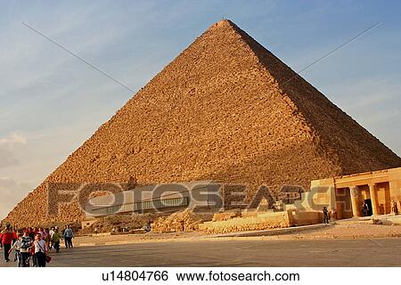 Stock Photograph - Egypt, Giza, Khufu, Pyramid, Boat, Pits. Fotosearch