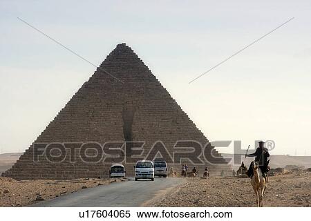 Stock Photography - Egypt, Giza, Pyramid, Menkura. Fotosearch