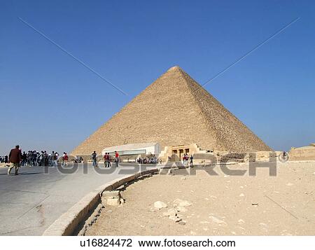Stock Image - Egypt, Giza, Pyramids, pyramid, Khufu. Fotosearch