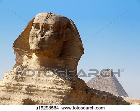 Picture - Egypt, Giza, Pyramids, Sphinx. Fotosearch