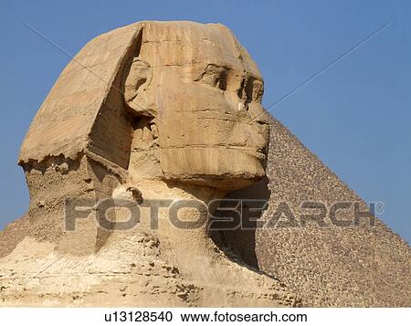 Stock Image - Egypt, Giza, Pyramids, Sphinx. Fotosearch