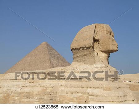 Stock Photography - Egypt, Giza, Pyramids, Sphinx. Fotosearch