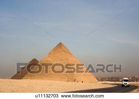 Stock Image - Egypt, Giza, Pyramids. Fotosearch