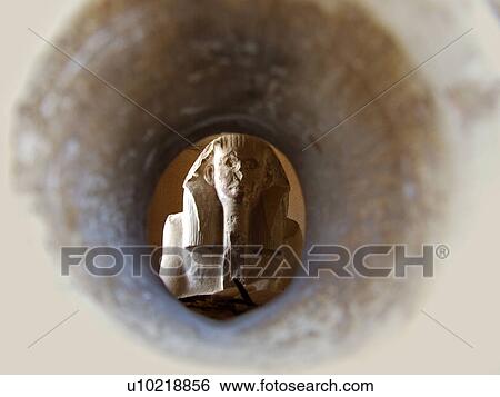 Stock Photograph - Egypt, Saqqara, Djoser's, statue, Serdab. Fotosearch