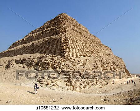 Stock Image - Egypt, Saqqara, Djoser's, Step, Pyramid. Fotosearch