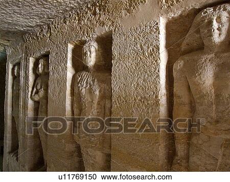 Stock Image - Egypt, Saqqara, Tomb, Irukaptah, 6th, Dynasty. Fotosearch