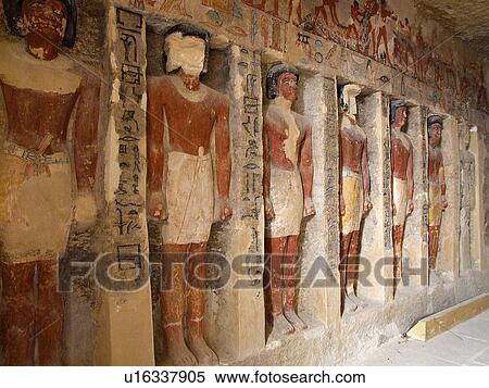 Stock Photography - Egypt, Saqqara, Tomb, Irukaptah, 6th, Dynasty. Fotosearch