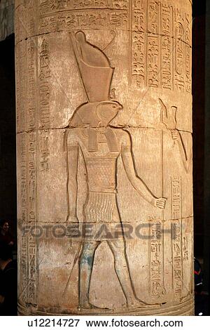 Stock Photo - Horis, Pillar, egypt. Fotosearch