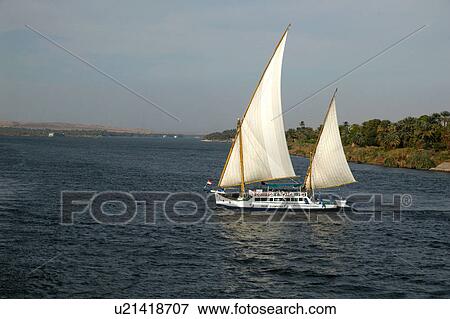 Sailing, Boat, Nile, egypt View Large Photo Image Stock Photo - Sailing, Boat, Nile, egypt. Fotosearch
