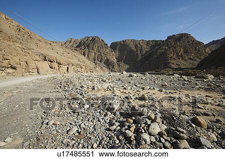 Stock Image - UAE, oman, desert, rock, dubai, dry. Fotosearch