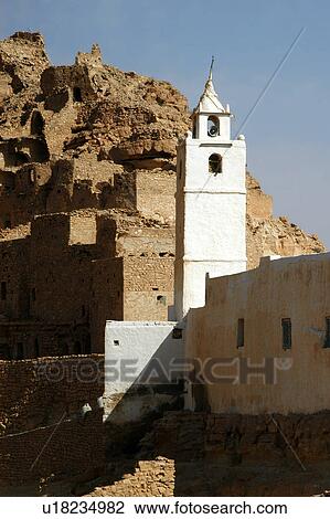 Stock Image - Chenini, Douiret, Tunis, Tunisia, arabic, country. Fotosearch