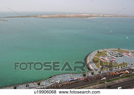 dhabi, corniche, abu View Large Photo Image Stock Photo - dhabi, corniche, abu. Fotosearch